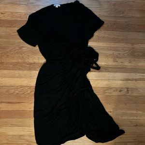 Gap Black Maternity true wrap dress XXL Long Knee length